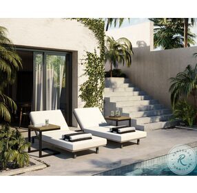 Geneve Palazzo Cream Outdoor Lounger Chaise