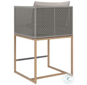 Crete Palazzo Taupe Outdoor Counter Height Stool