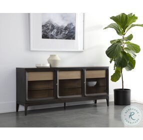 Cecilia Clear And Smoke Gray Sideboard