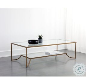 Kessler Clear And Antique Gold Coffee Table