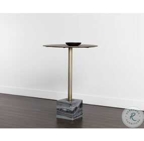 Kata Antique Brass And Gray Bar Table