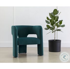 Isidore Meg Teal Lounge Chair