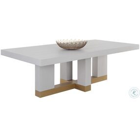 Greco Cream And Rustic Bronze Dining Room Set