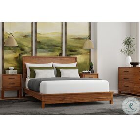 Nova Honey Maple California King Platform Bed