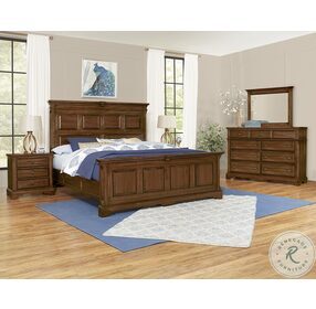 Heritage Amish Cherry King Mansion Bed With Decorative Side Rails