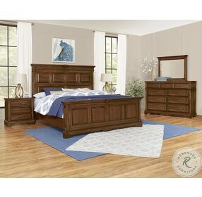 Heritage Amish Cherry King Mansion Bed