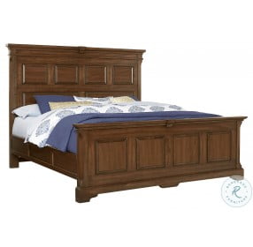 Heritage Amish Cherry Mansion Bedroom Set With Decorative Side Rails