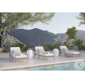 Noelle Palazzo Cream Outdoor Lounger Chaise