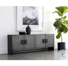 Viserys Antique Silver And Black Sideboard