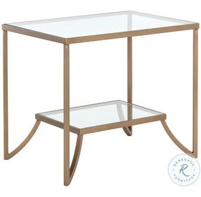 Kessler Clear And Antique Gold End Table