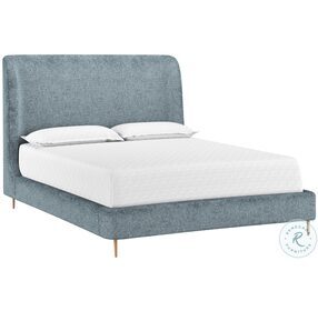 Tierra Bergen French Blue Upholstered Platform Bedroom Set