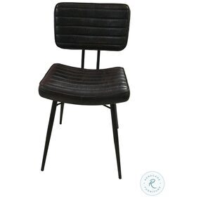 Partridge Espresso And Black Padded Side Chair Set of 2