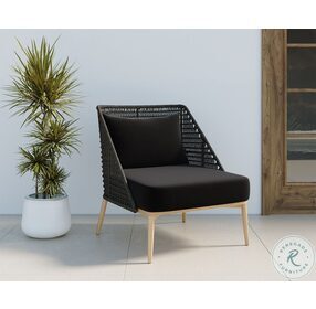 Andria Arashi Black Outdoor Lounge Chair