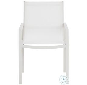 Merano White Outdoor Dining Arm Chair Set of 2