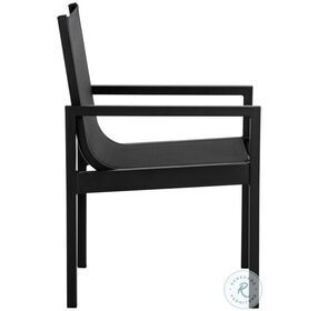Merano Black Outdoor Dining Arm Chair Set of 2