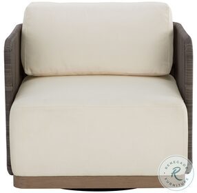 Ravenna Stinson Cream Swivel Outdoor Arm Chair
