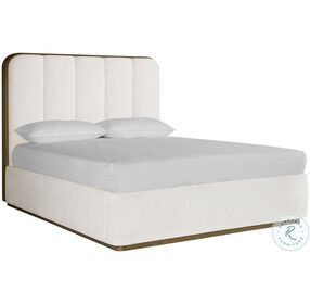 Jamille Eclipse White Upholstered Platform Bedroom Set