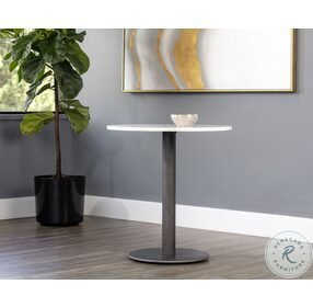 Suki White And Pewter Dining Table