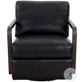 Castell Cortina Black Swivel Lounge Chair