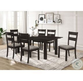 Jakob Dark Grey and Black Side Chair Set of 2