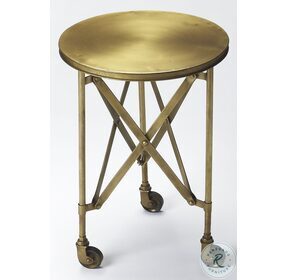 Industrial Chic Costigan Antique Gold Accent Table