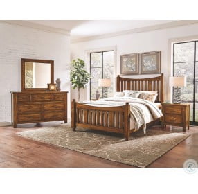 Maple Road Antique Amish King Poster Bed