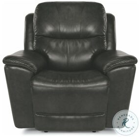 Cade Black Leather Power Recliner With Power Headrest And Lumbar