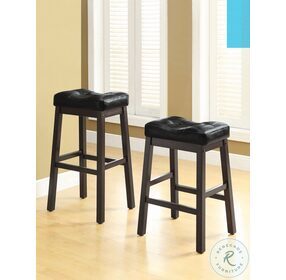 Donald Black And Cappuccino Upholstered Counter Height Stool Set of 2
