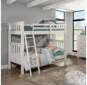 Highlands Haper White Twin Over Twin Bunk Bed
