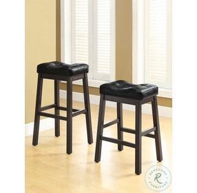Donald Black And Cappuccino Upholstered Bar Stool Set of 2