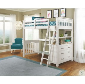 Highlands White Twin Loft Bed