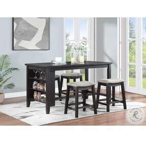 Elliston Dark Gray Rectangular Counter Height Dining Table