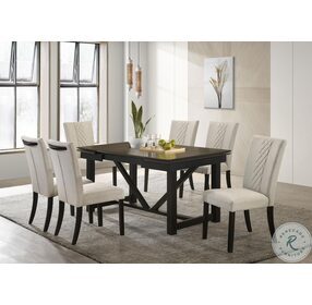 Malia Oak And Black Extendable Dining Table