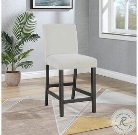 Alba White Upholstered Counter Height Chair Set of 2