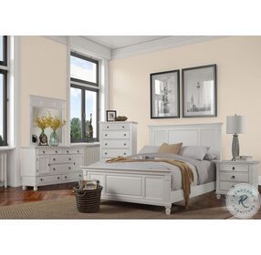 Winchester White Shutter Queen Panel Bed