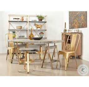 Biscayne Weathered Adjustable Height Dining Table