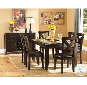 Crown Point Warm Merlot Extendable Dining Table