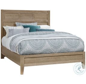 Passageways Deep Sand Louvered Panel Bedroom Set With Low Profile Footboard