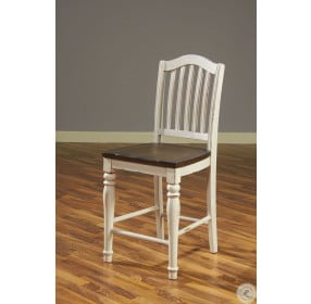Bourbon French Country Slat Back Counter Stool Set of 2