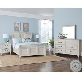 Passageways Oyster Grey King Mansion Panel Bed With Mansion Footboard