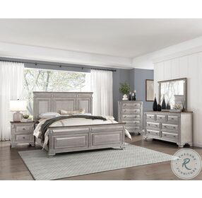 Marquette Brown And Gray Queen Panel Bed