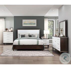 Niles White And Cherry California King Low Profile Bed