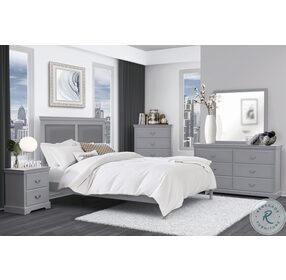 Seabright Gray Queen Panel Bed