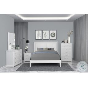 Seabright White Queen Panel Bed