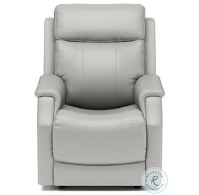 Easton Beige Leather Power Recliner With Power Headrest And Lumbar