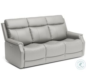 Easton Beige Leather Power Reclining Living Room Set With Power Headrest And Lumbar