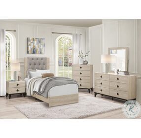 Whiting Cream Twin Panel Bed In A Box