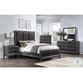 West End Wire Brushed Gray King Panel Bed