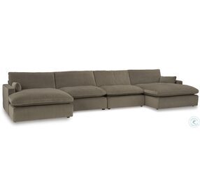 Sophie Cocoa 4 Piece Chaise Sectional