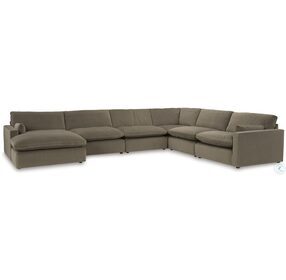 Sophie Cocoa 6 Piece LAF Chaise Sectional